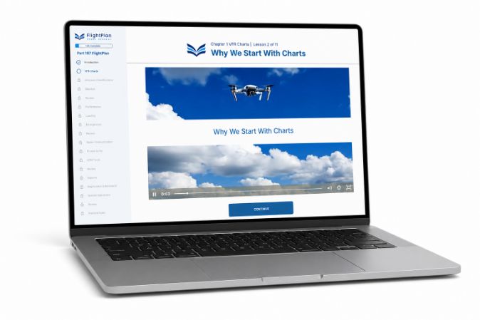 FlightPlan course displayed on a laptop